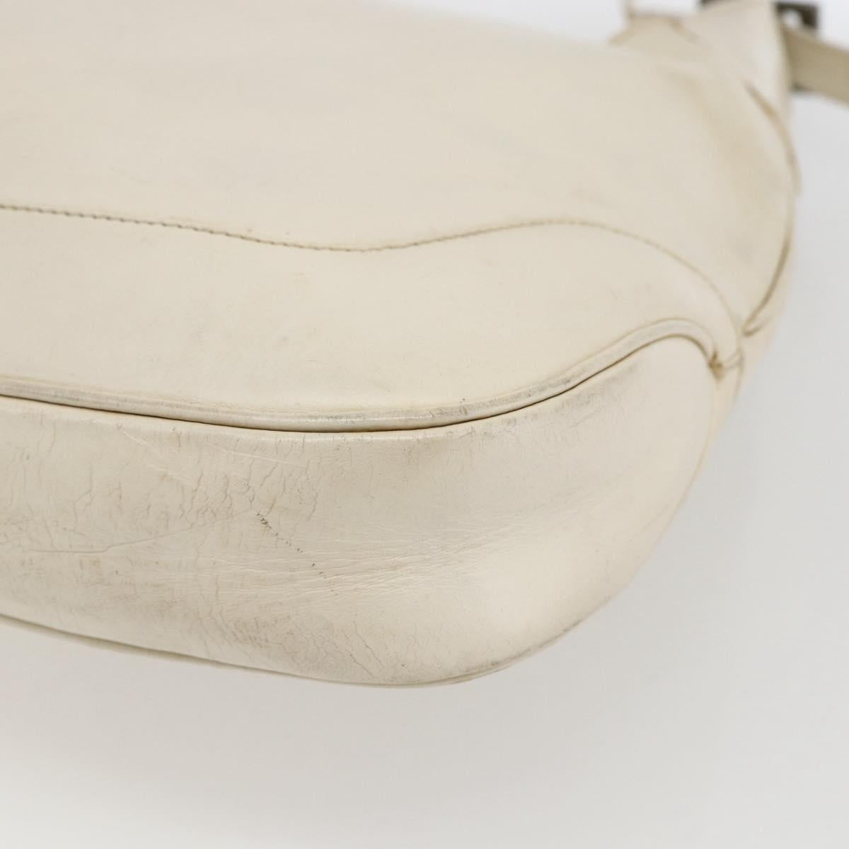 GUCCI Jackie Shoulder Bag Leather White 001 3346 Auth ep13015