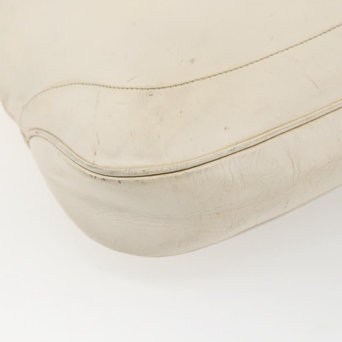 GUCCI Jackie Shoulder Bag Leather White 001 3346 Auth ep13015