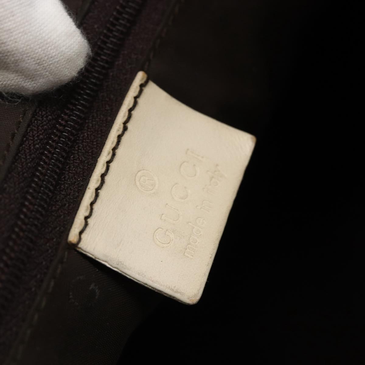 GUCCI Jackie Shoulder Bag Leather White 001 3346 Auth ep13015