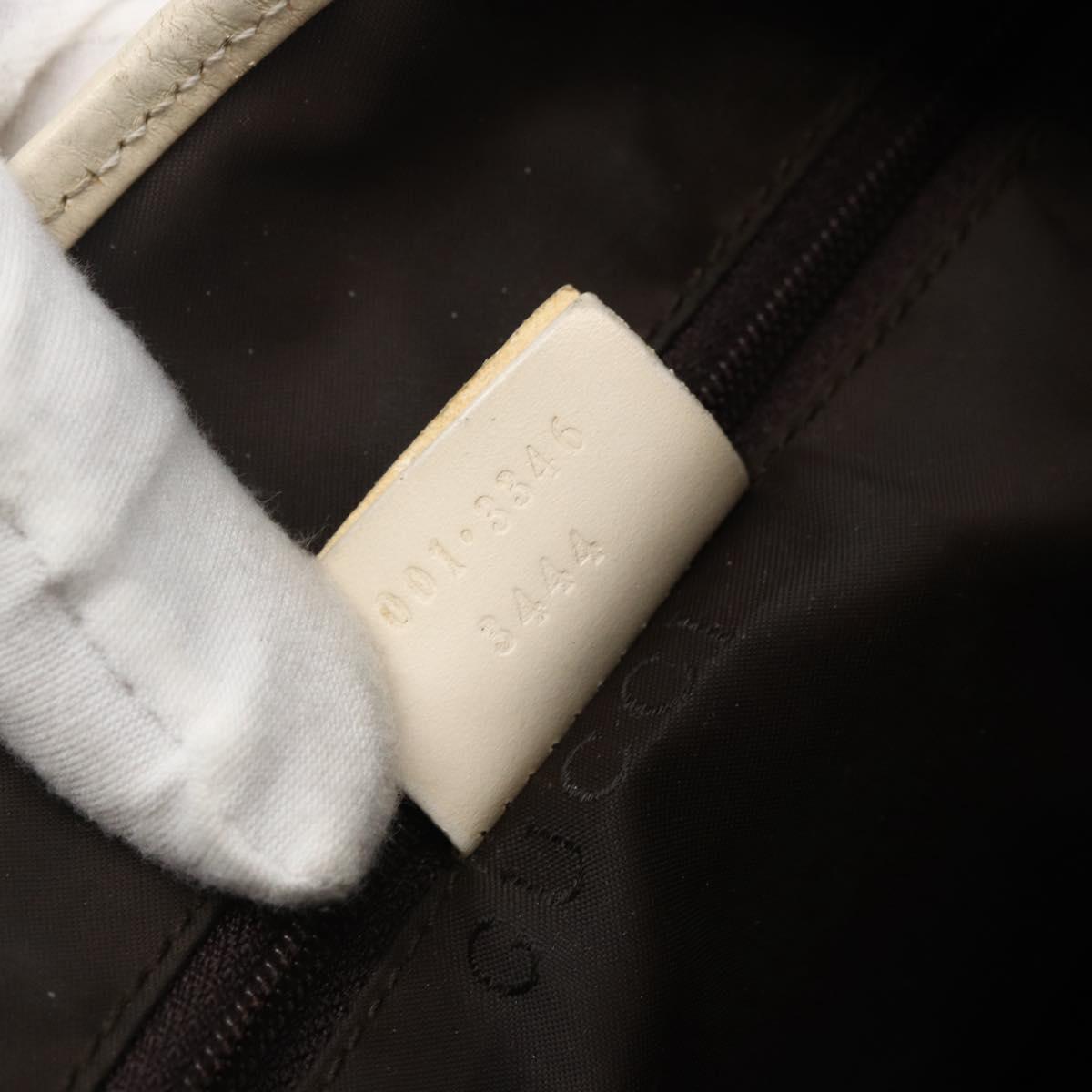 GUCCI Jackie Shoulder Bag Leather White 001 3346 Auth ep13015