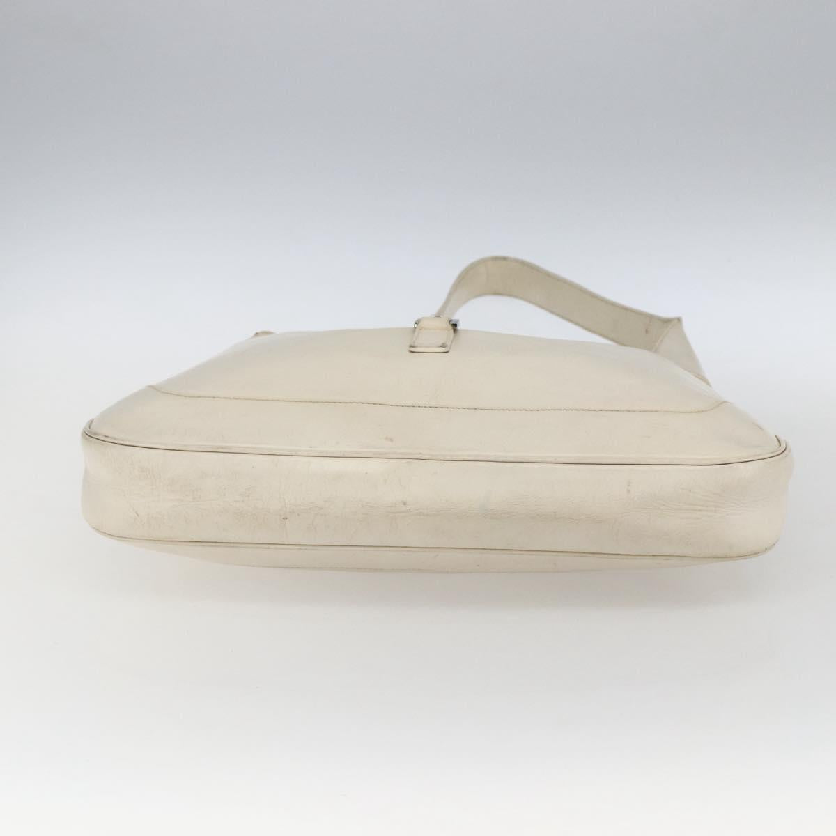 GUCCI Jackie Shoulder Bag Leather White 001 3346 Auth ep13015