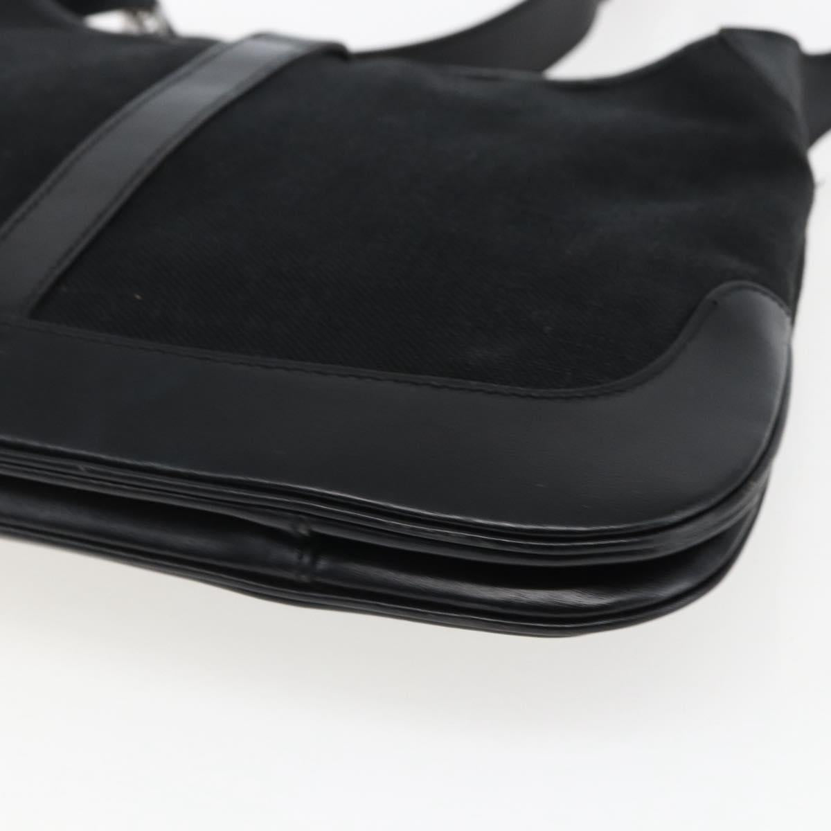 GUCCI Jackie Shoulder Bag Canvas Leather Black Silver 001 4272 Auth ep13016