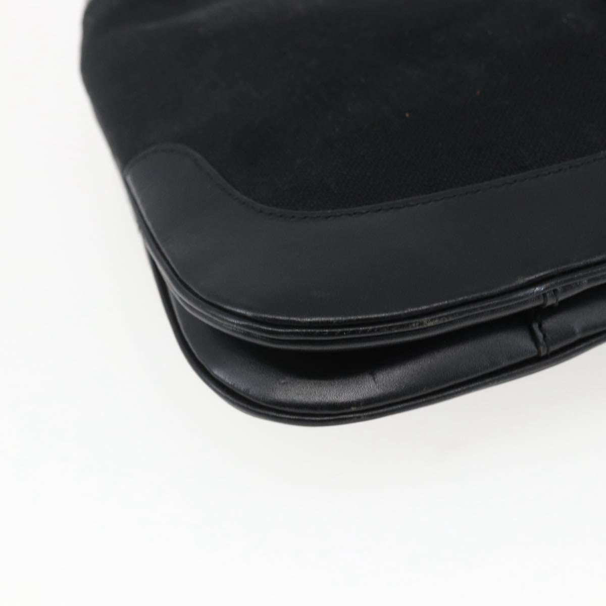 GUCCI Jackie Shoulder Bag Canvas Leather Black Silver 001 4272 Auth ep13016