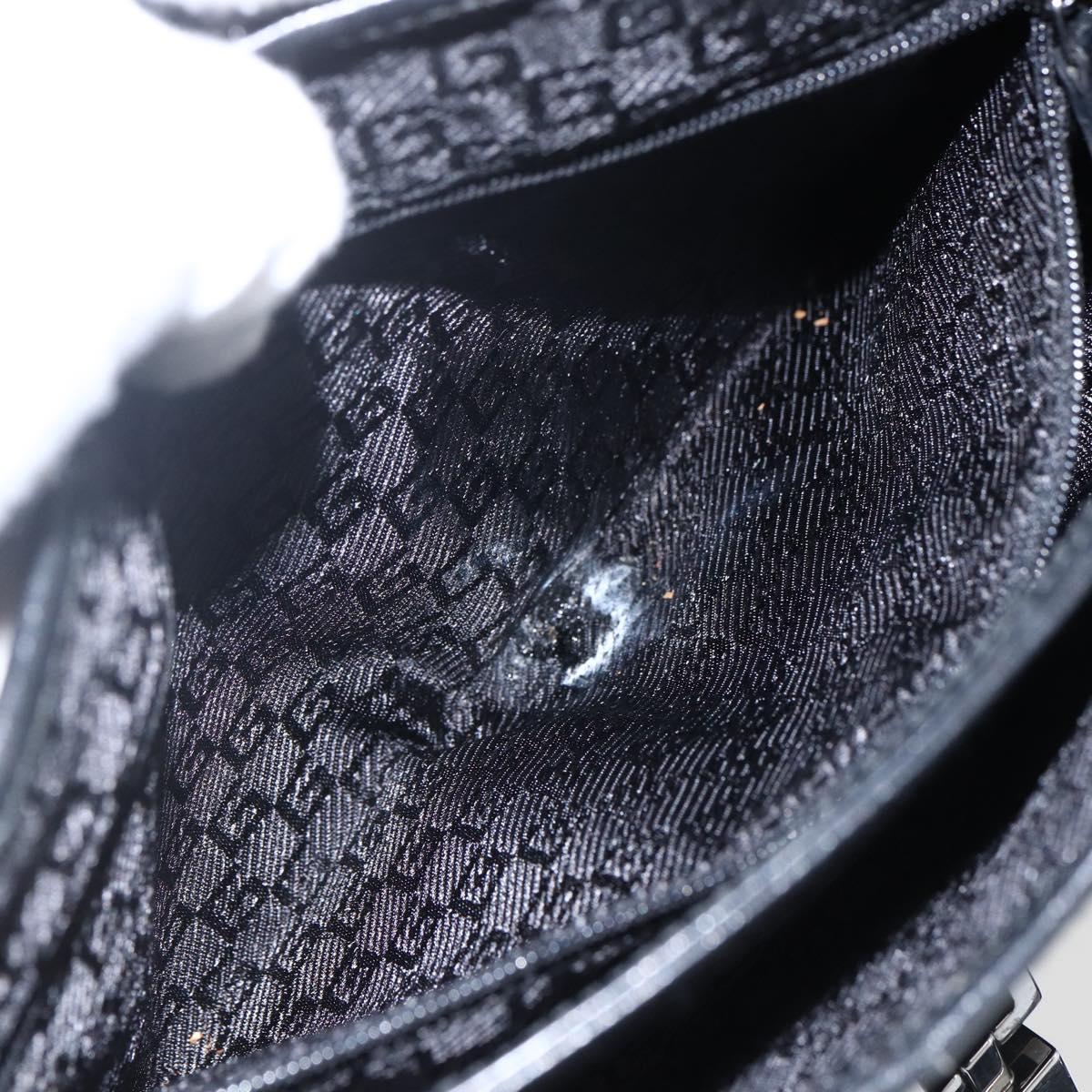 GUCCI Jackie Shoulder Bag Canvas Leather Black Silver 001 4272 Auth ep13016