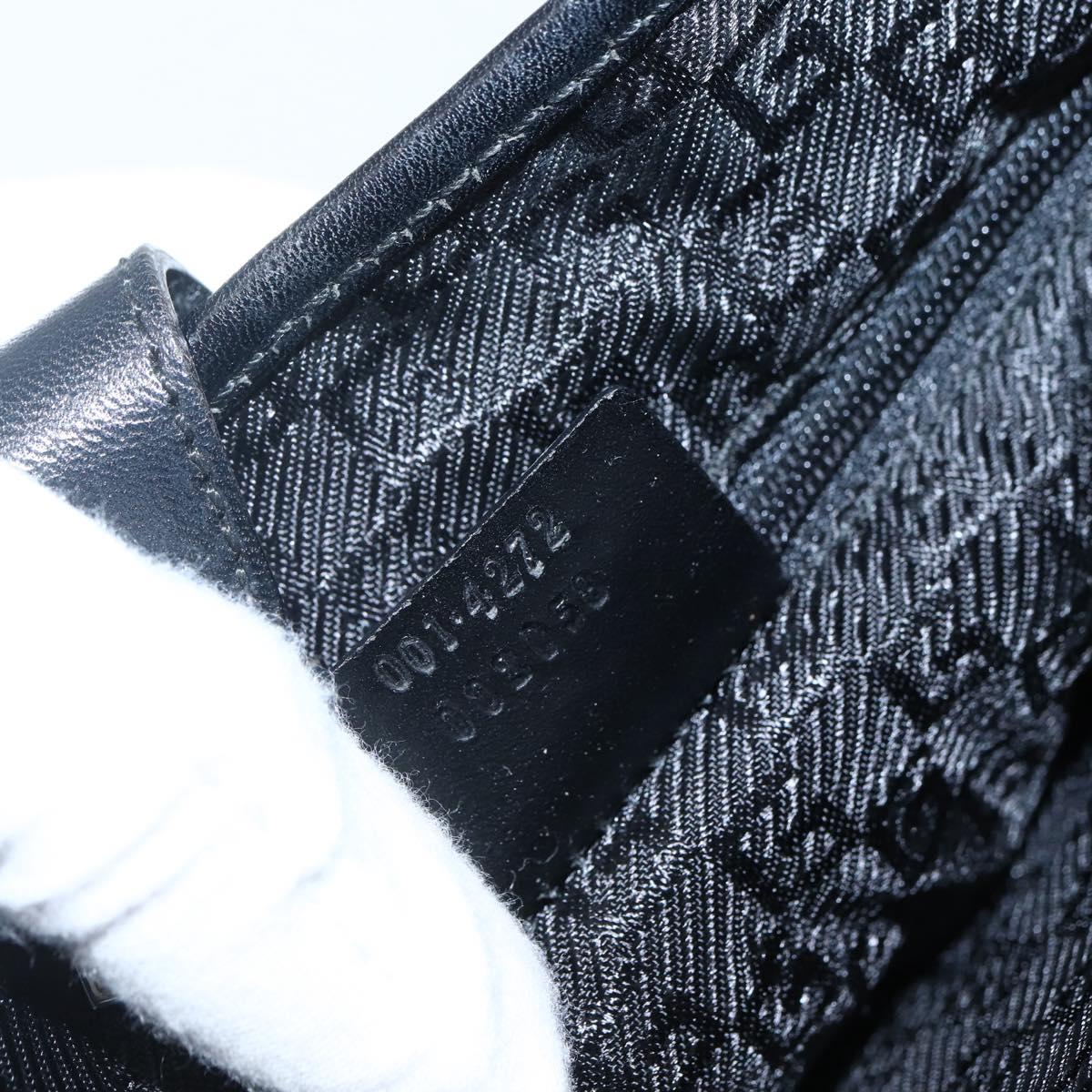 GUCCI Jackie Shoulder Bag Canvas Leather Black Silver 001 4272 Auth ep13016