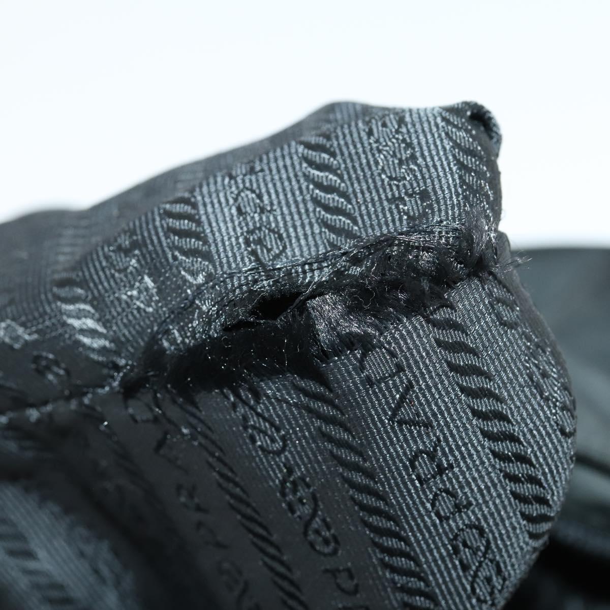 PRADA Shoulder Bag Nylon Black Silver Auth ep13020