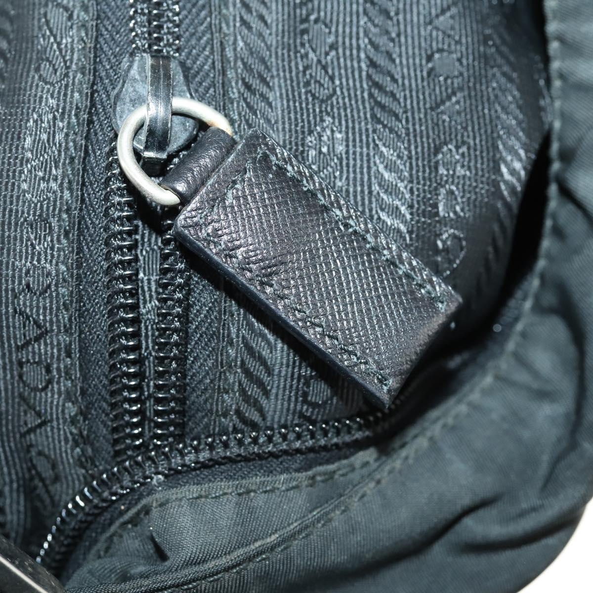 PRADA Shoulder Bag Nylon Black Silver Auth ep13020