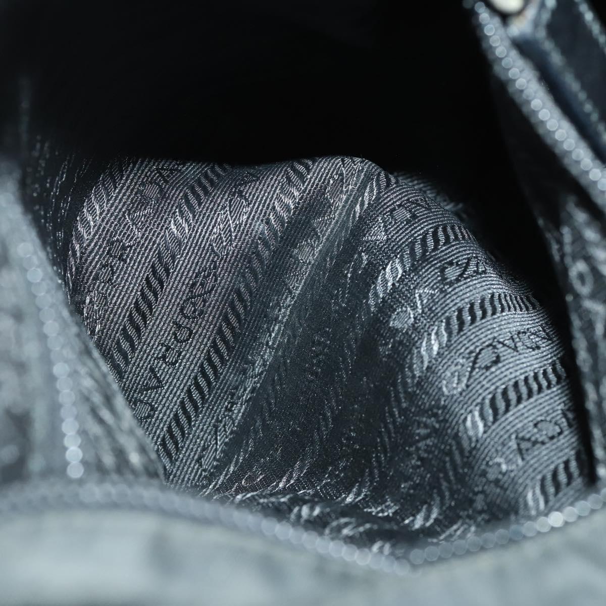 PRADA Shoulder Bag Nylon Black Silver Auth ep13020