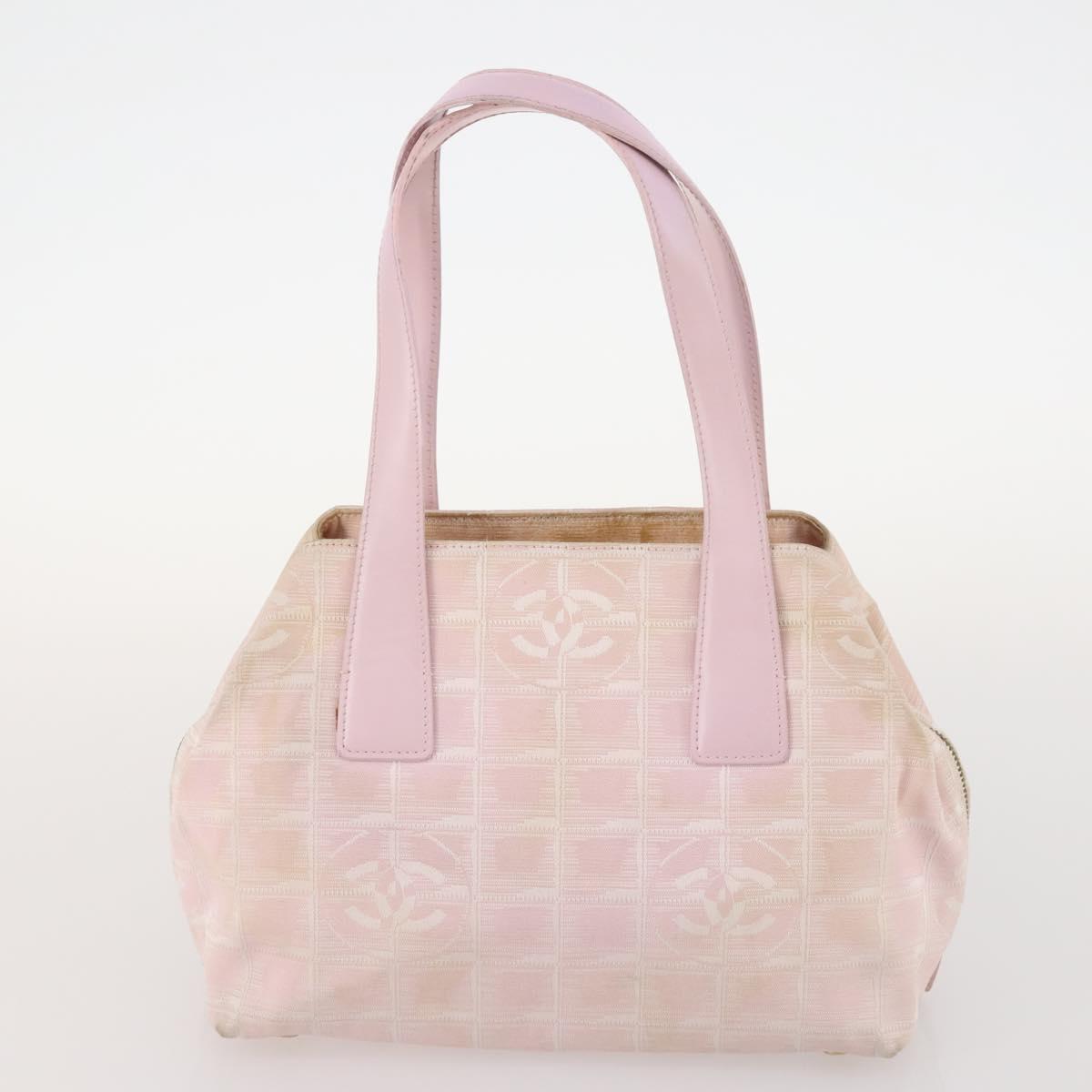 CHANEL New TravelLine Bag Nylon 3 Set Pink CC Auth ep13031