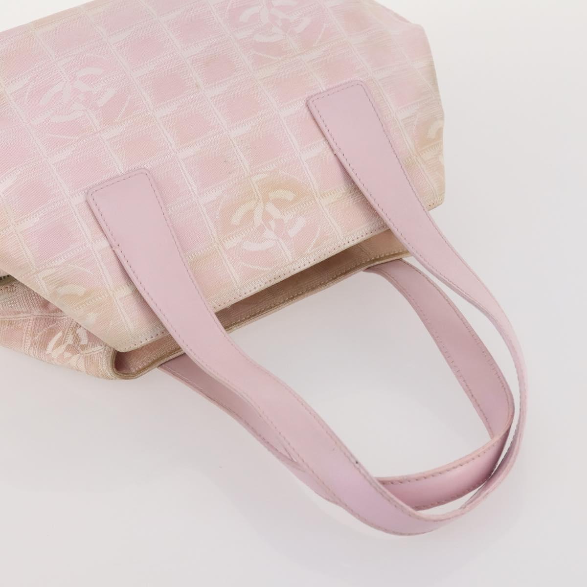 CHANEL New TravelLine Bag Nylon 3 Set Pink CC Auth ep13031