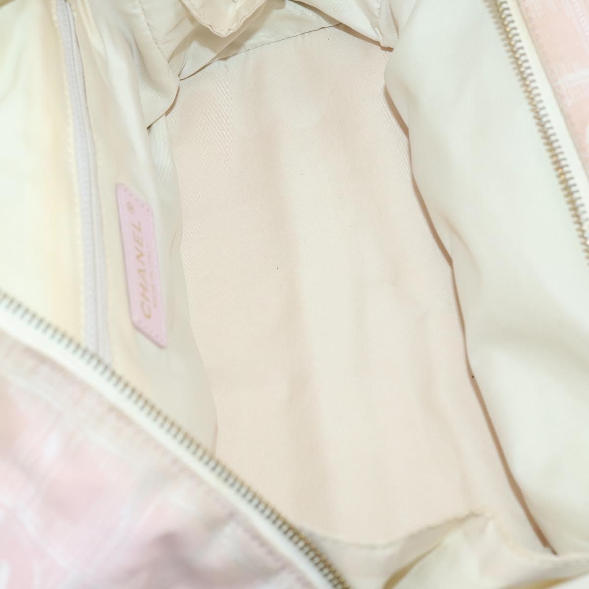 CHANEL New TravelLine Bag Nylon 3 Set Pink CC Auth ep13031