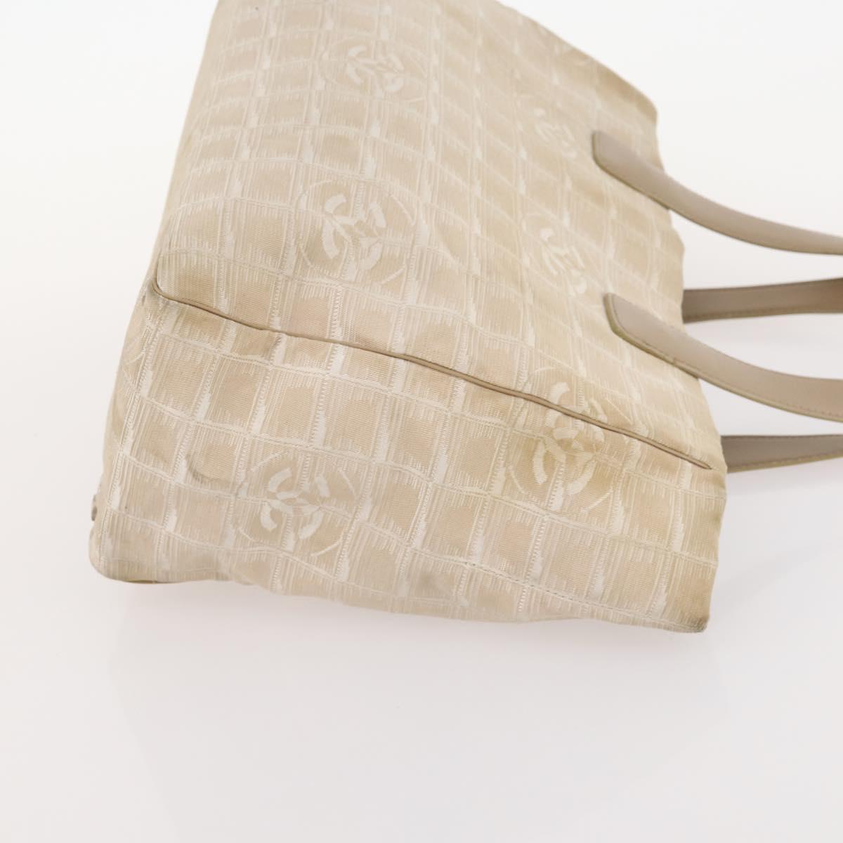 CHANEL New Travel Line Tote Bag Nylon 3 Set Beige CC Auth ep13033