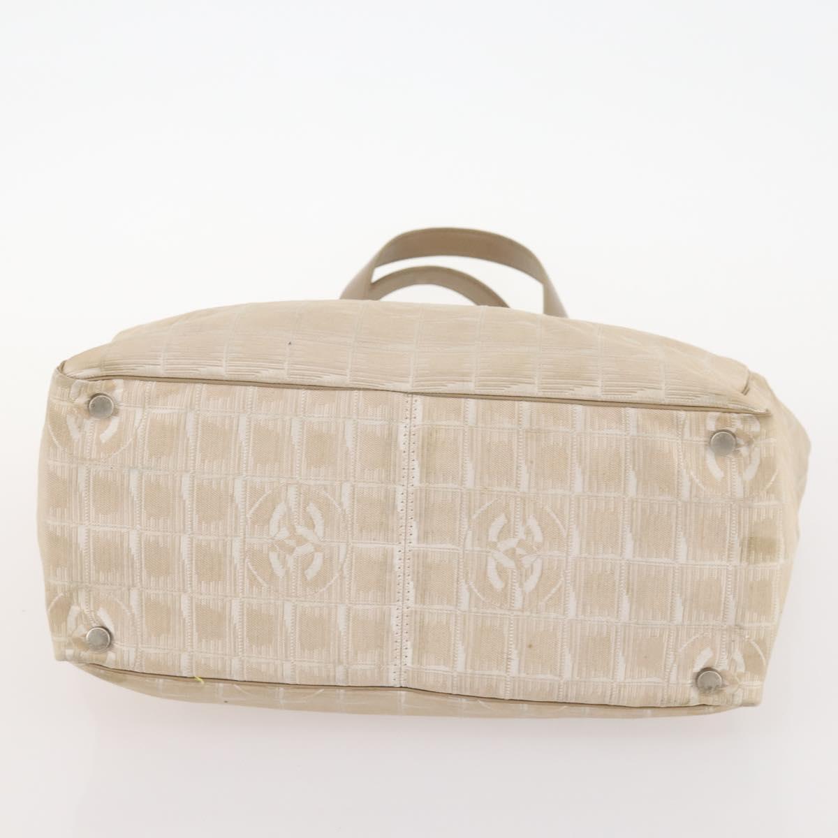 CHANEL New Travel Line Tote Bag Nylon 3 Set Beige CC Auth ep13033