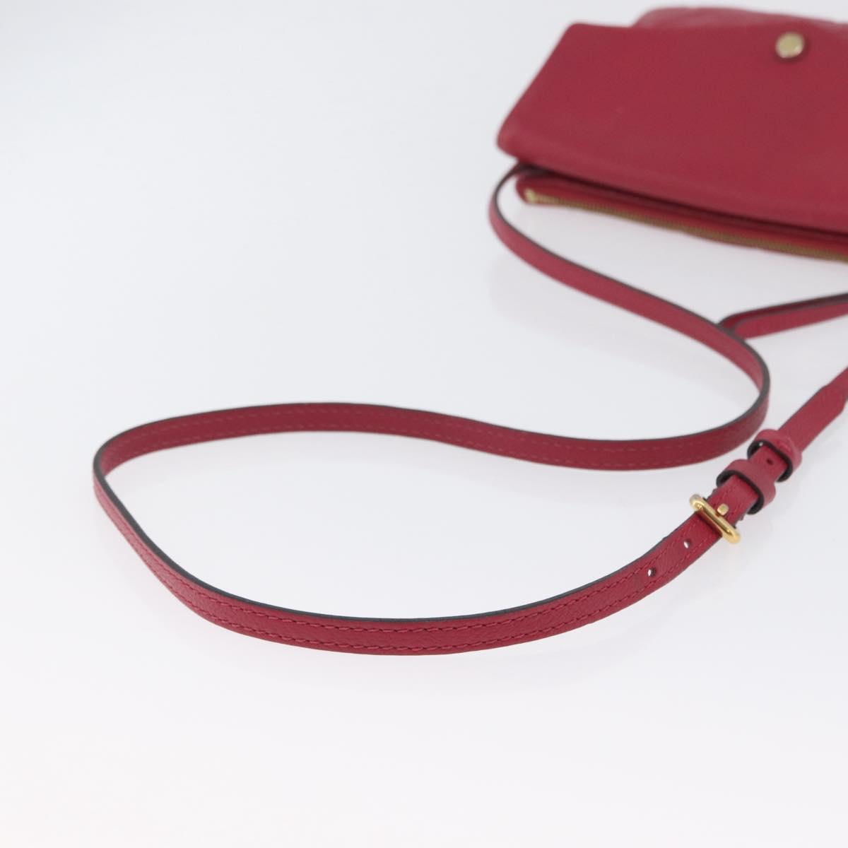 LOUIS VUITTON Monogram Empreinte Twice Shoulder Bag Cerise M50259 Auth ep13040
