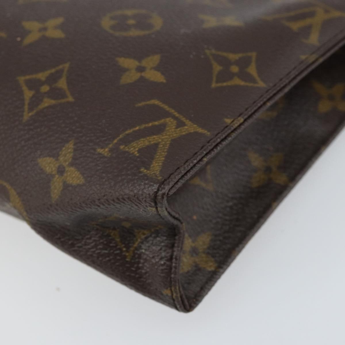 LOUIS VUITTON Monogram Poche Toilette 19 Pouch M47544 LV Auth ep13042