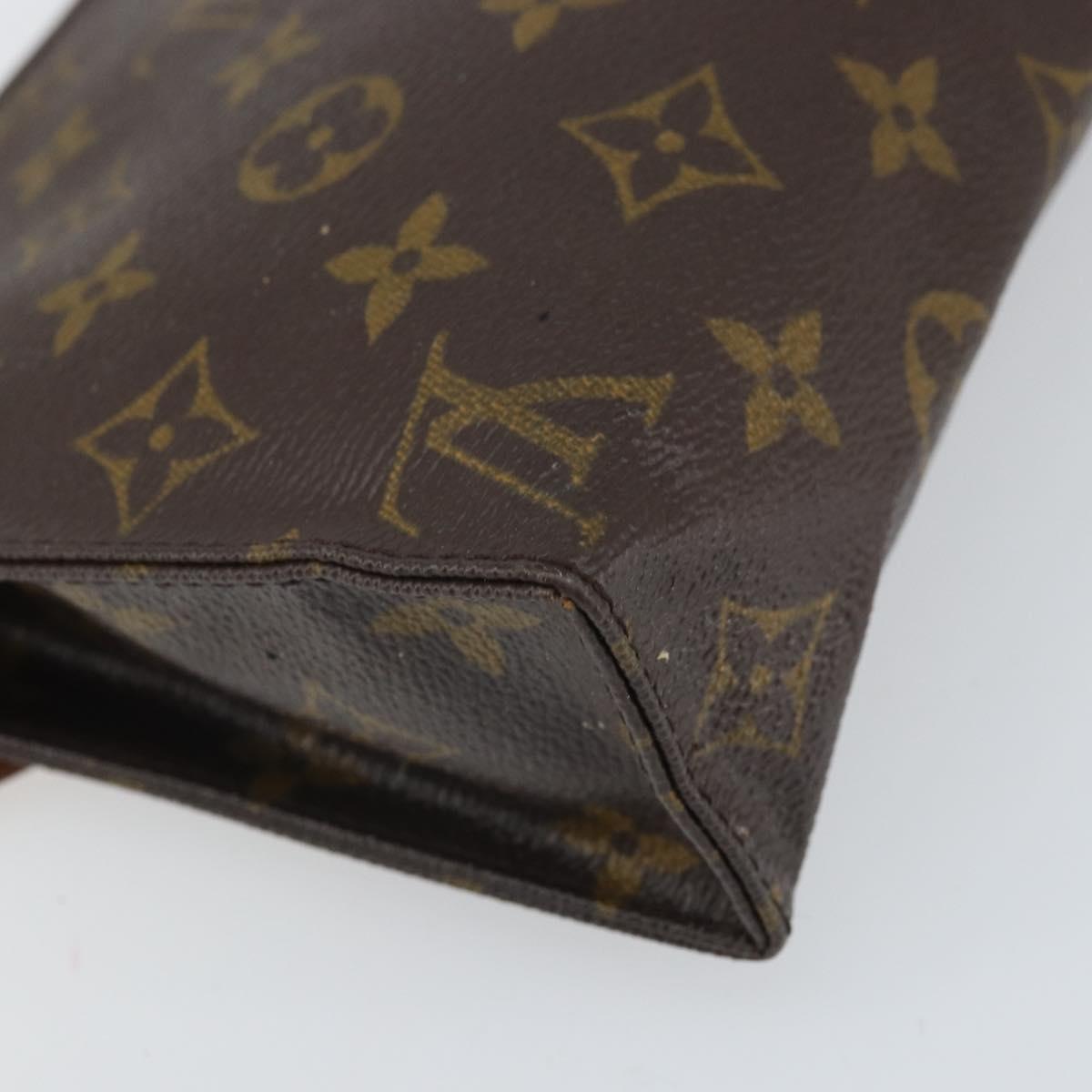 LOUIS VUITTON Monogram Poche Toilette 19 Pouch M47544 LV Auth ep13042