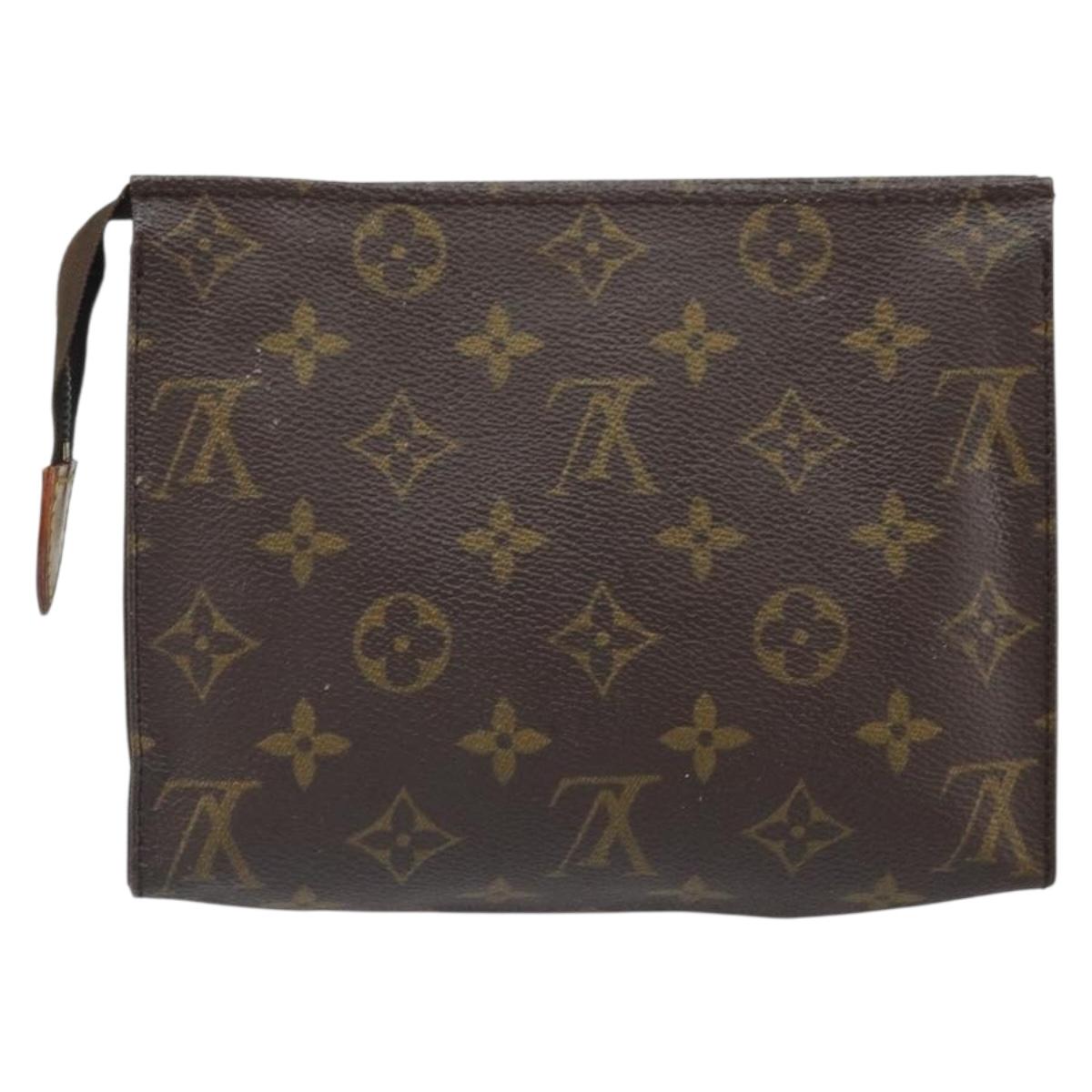 LOUIS VUITTON Monogram Poche Toilette 19 Pouch M47544 LV Auth ep13042
