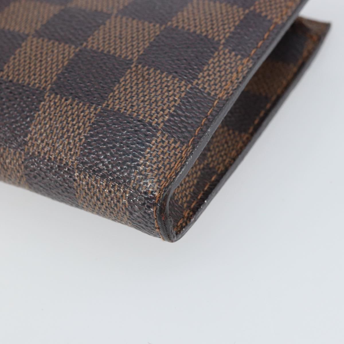 LOUIS VUITTON Damier Ebene Marais Pouch LV Auth ep13046