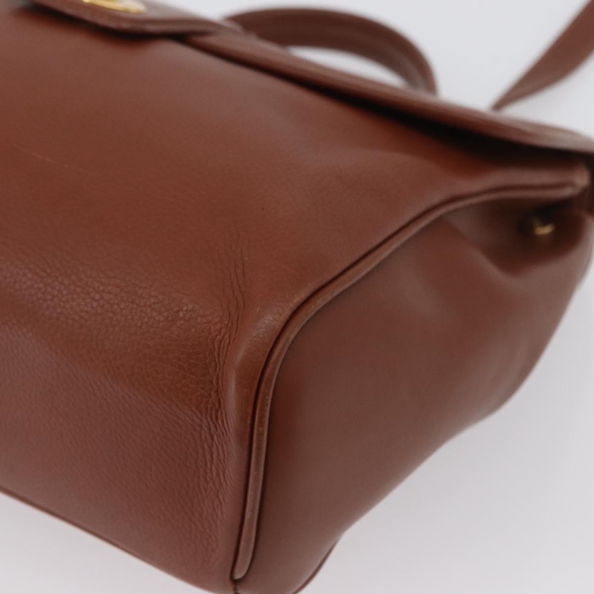GUCCI Hand Bag Leather 2way Brown Gold 000 101 0274 Auth ep13069