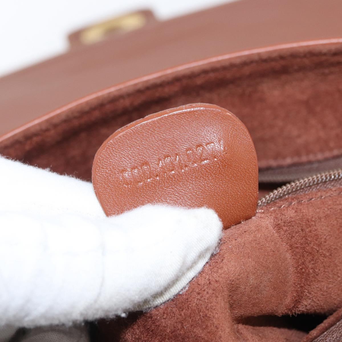 GUCCI Hand Bag Leather 2way Brown Gold 000 101 0274 Auth ep13069