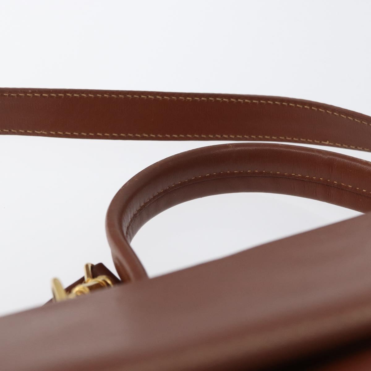 GUCCI Hand Bag Leather 2way Brown Gold 000 101 0274 Auth ep13069