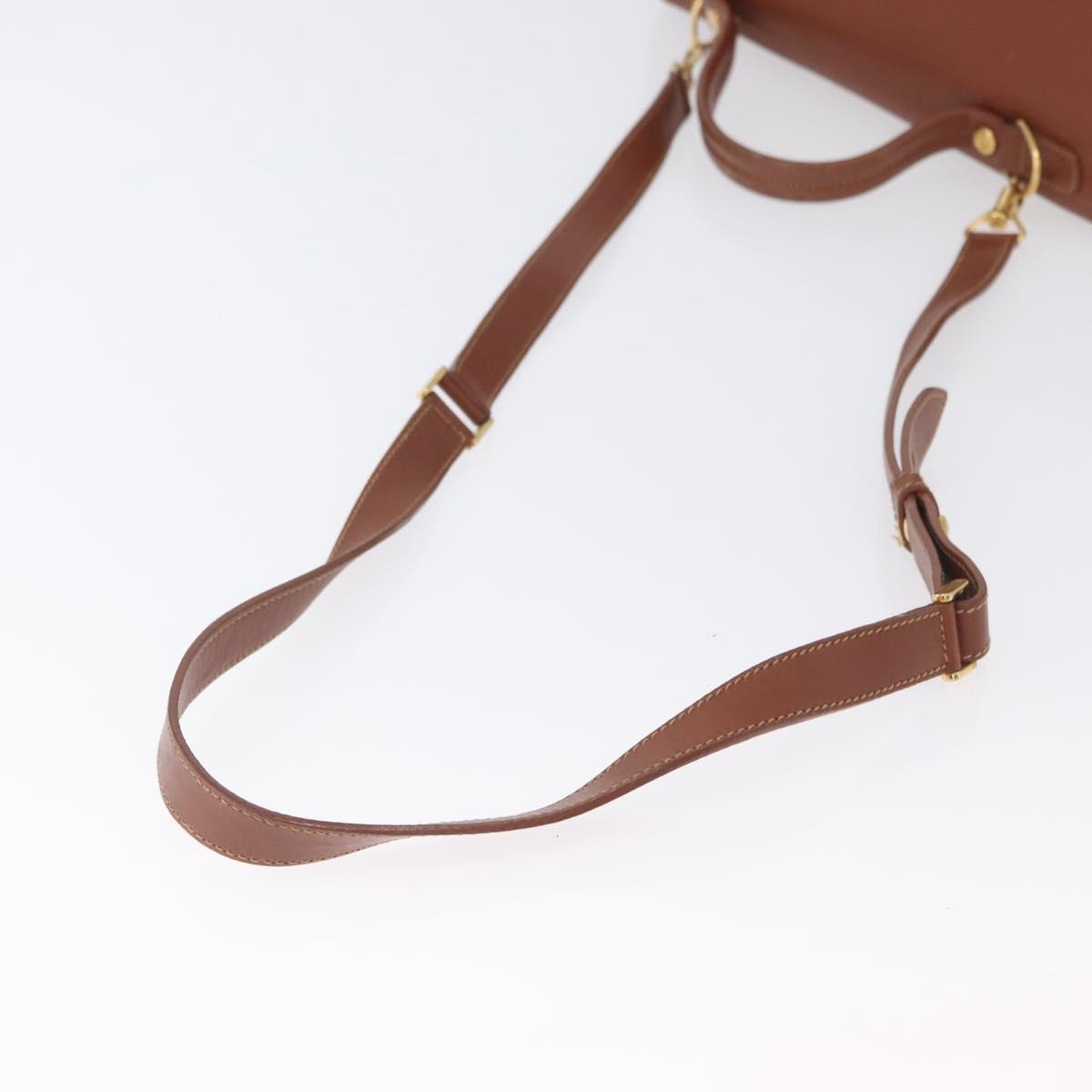 GUCCI Hand Bag Leather 2way Brown Gold 000 101 0274 Auth ep13069