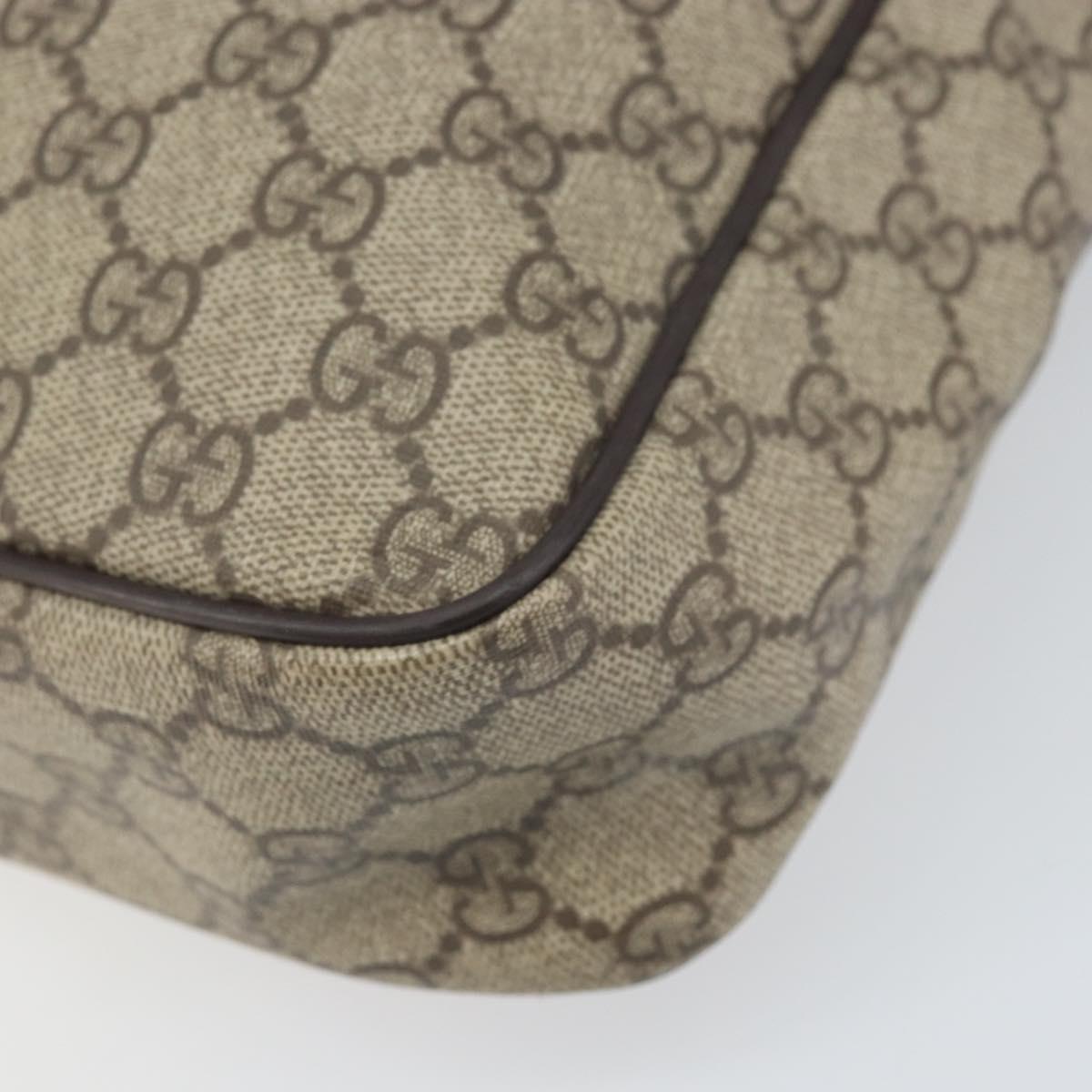 GUCCI GG Supreme Shoulder Bag PVC Beige Gold 201448 Auth ep13070