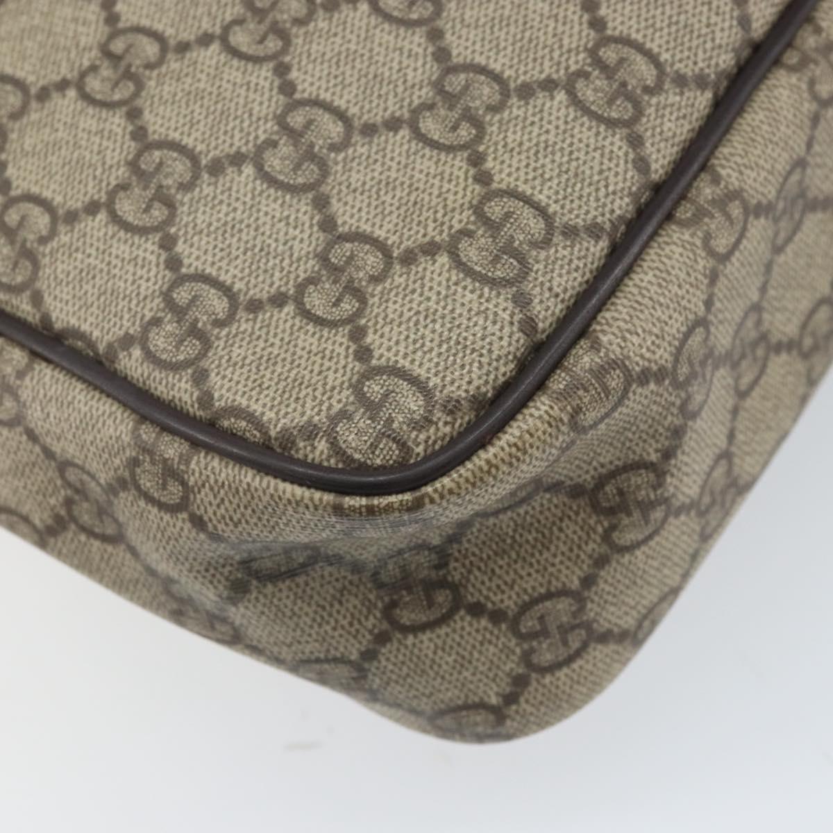 GUCCI GG Supreme Shoulder Bag PVC Beige Gold 201448 Auth ep13070