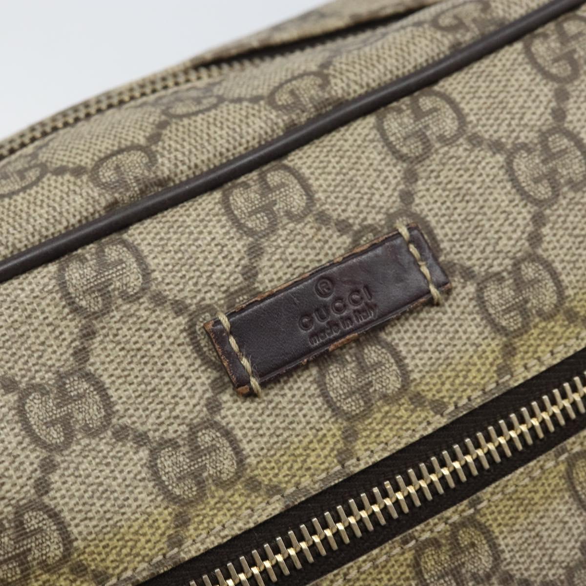 GUCCI GG Supreme Shoulder Bag PVC Beige Gold 201448 Auth ep13070