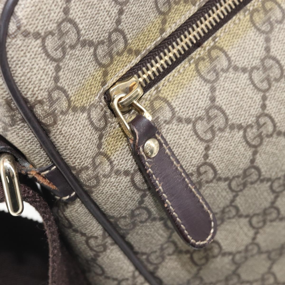 GUCCI GG Supreme Shoulder Bag PVC Beige Gold 201448 Auth ep13070