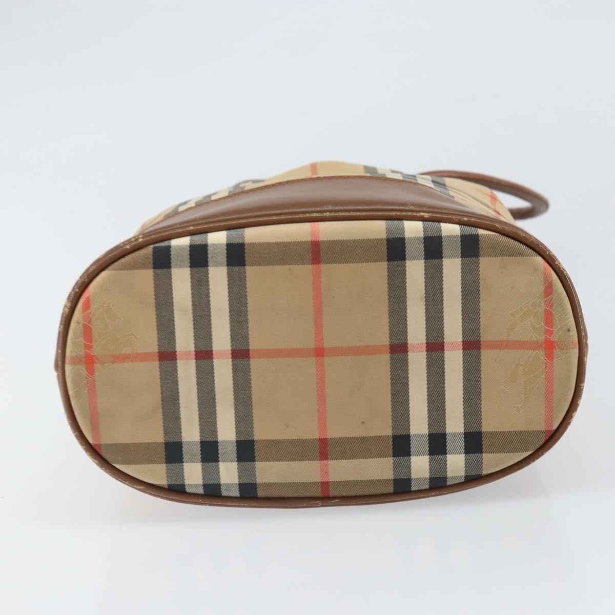 Burberrys Nova Check Tote Bag Canvas Beige Auth ep13077