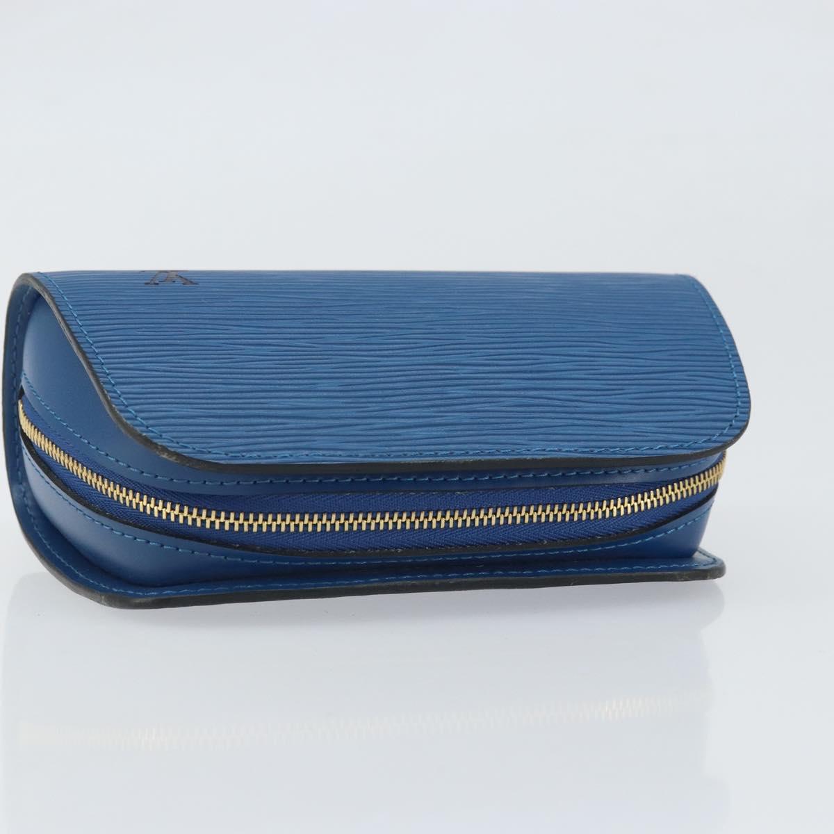 LOUIS VUITTON Epi Dauphine PM Pouch Blue M48445 LV Auth ep13081