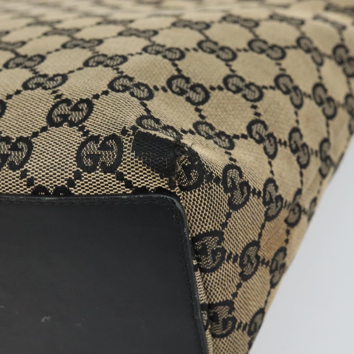 GUCCI GG Canvas Tote Bag Gold Navy 002 1099 2404 Auth ep13085