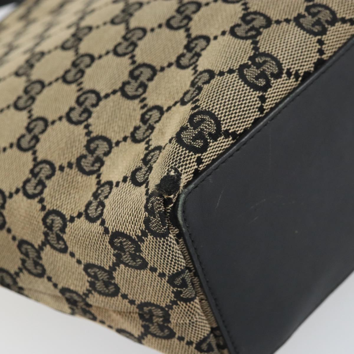 GUCCI GG Canvas Tote Bag Gold Navy 002 1099 2404 Auth ep13085