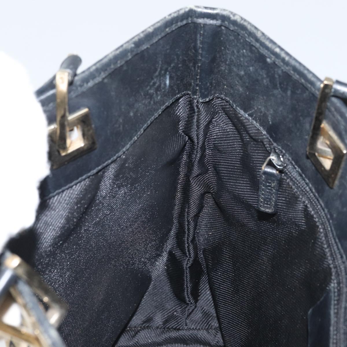 GUCCI GG Canvas Tote Bag Gold Navy 002 1099 2404 Auth ep13085