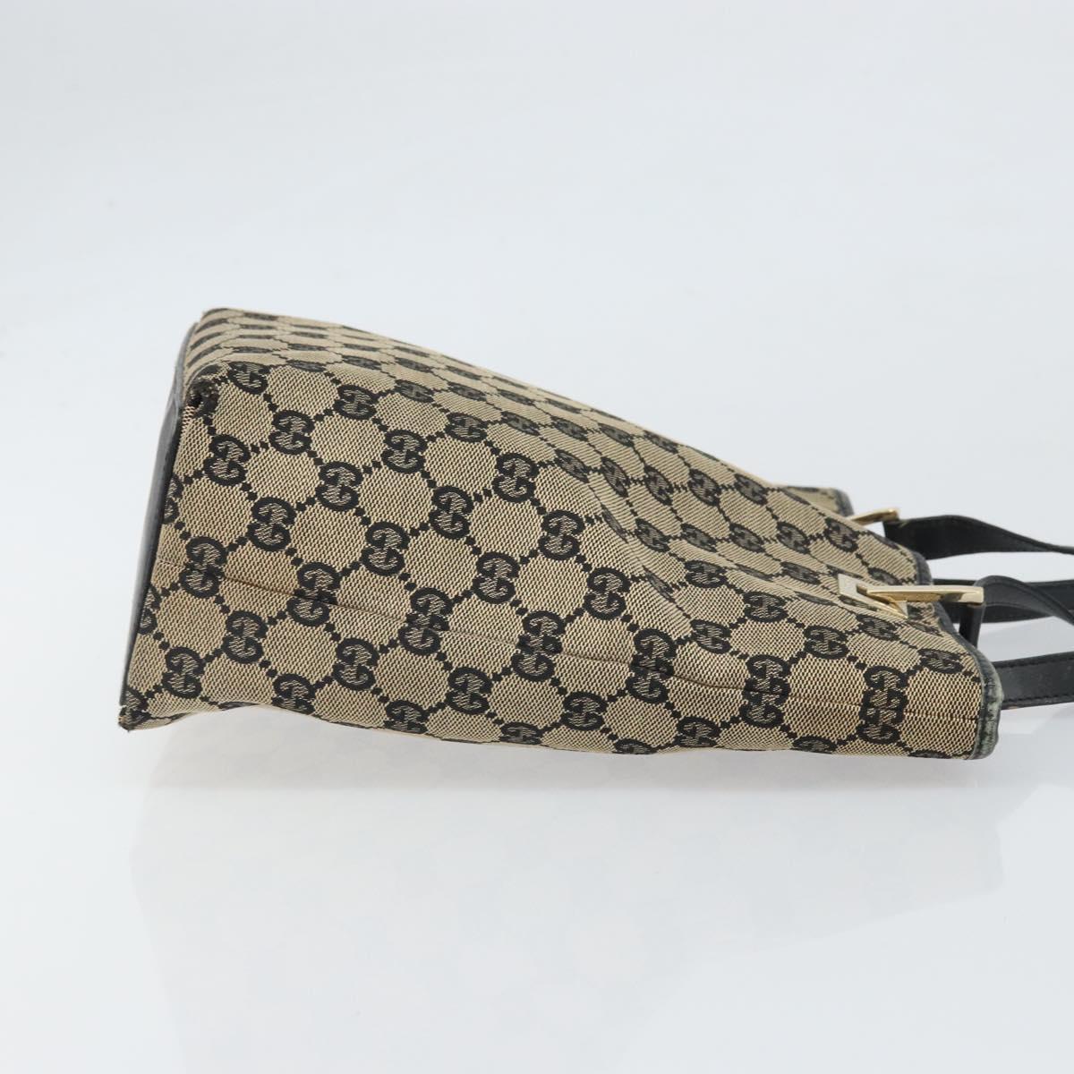 GUCCI GG Canvas Tote Bag Gold Navy 002 1099 2404 Auth ep13085