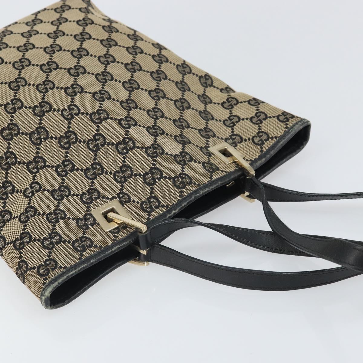 GUCCI GG Canvas Tote Bag Gold Navy 002 1099 2404 Auth ep13085