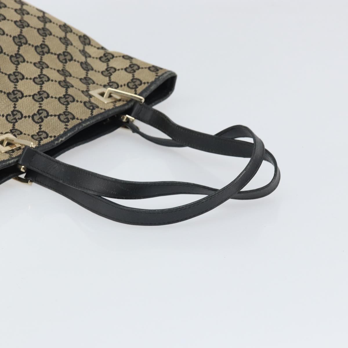 GUCCI GG Canvas Tote Bag Gold Navy 002 1099 2404 Auth ep13085