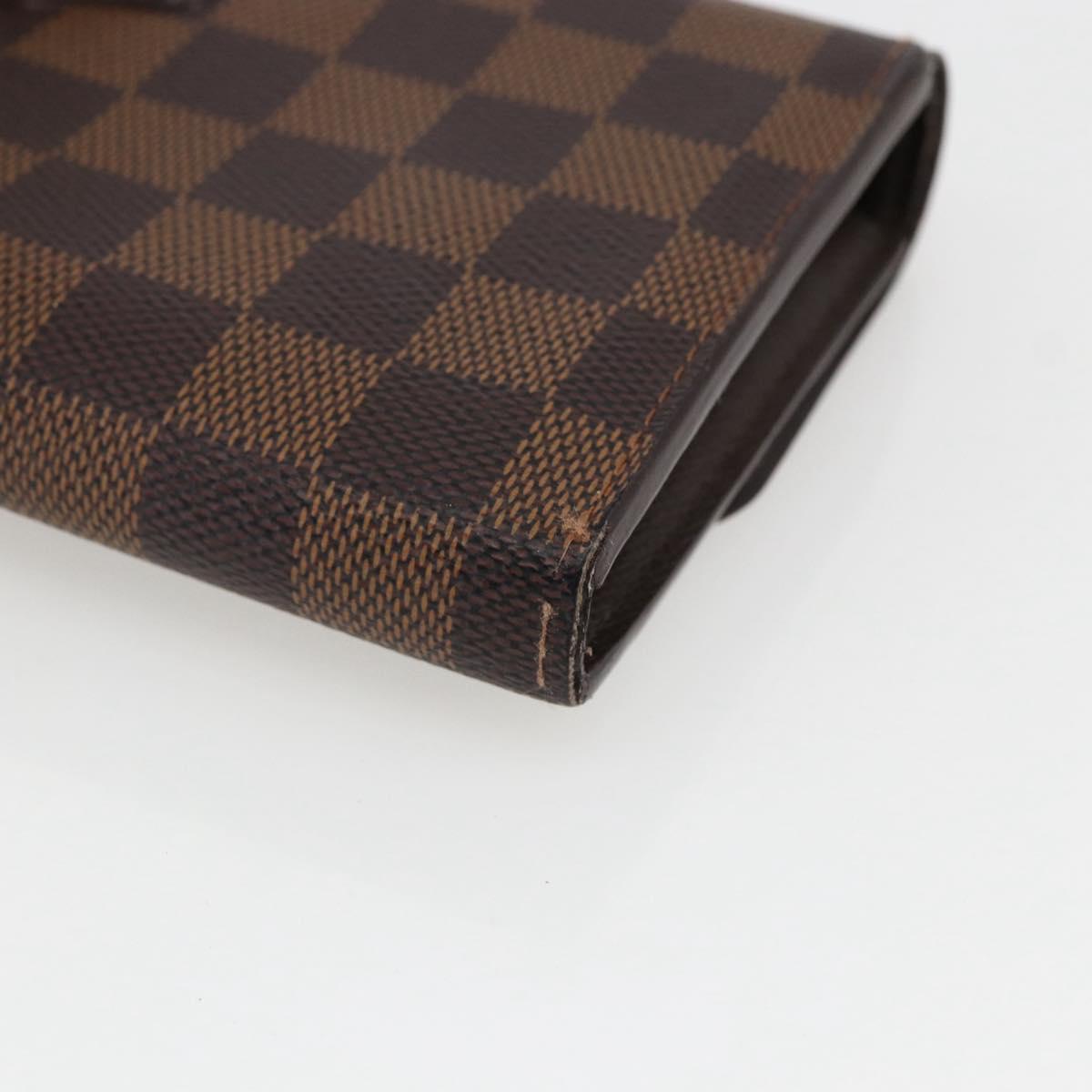 LOUIS VUITTON Damier Ebene Portefeuille Sistina Long Wallet N61747 Auth ep13090