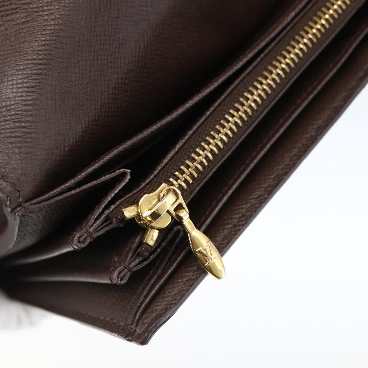 LOUIS VUITTON Damier Ebene Portefeuille Sistina Long Wallet N61747 Auth ep13090
