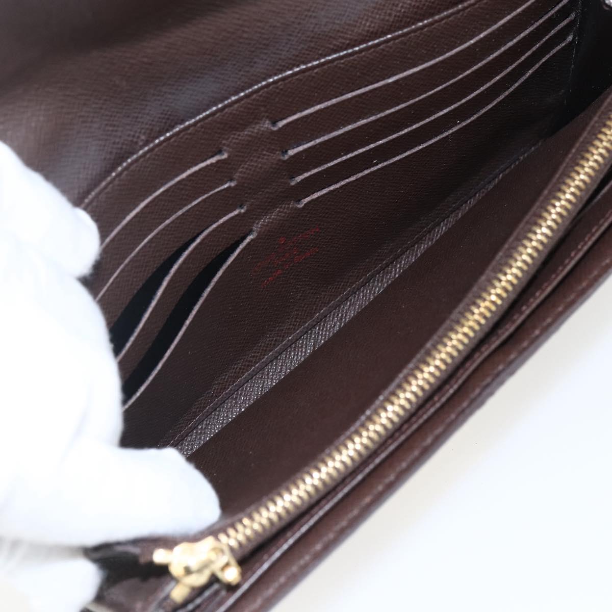 LOUIS VUITTON Damier Ebene Portefeuille Sistina Long Wallet N61747 Auth ep13090