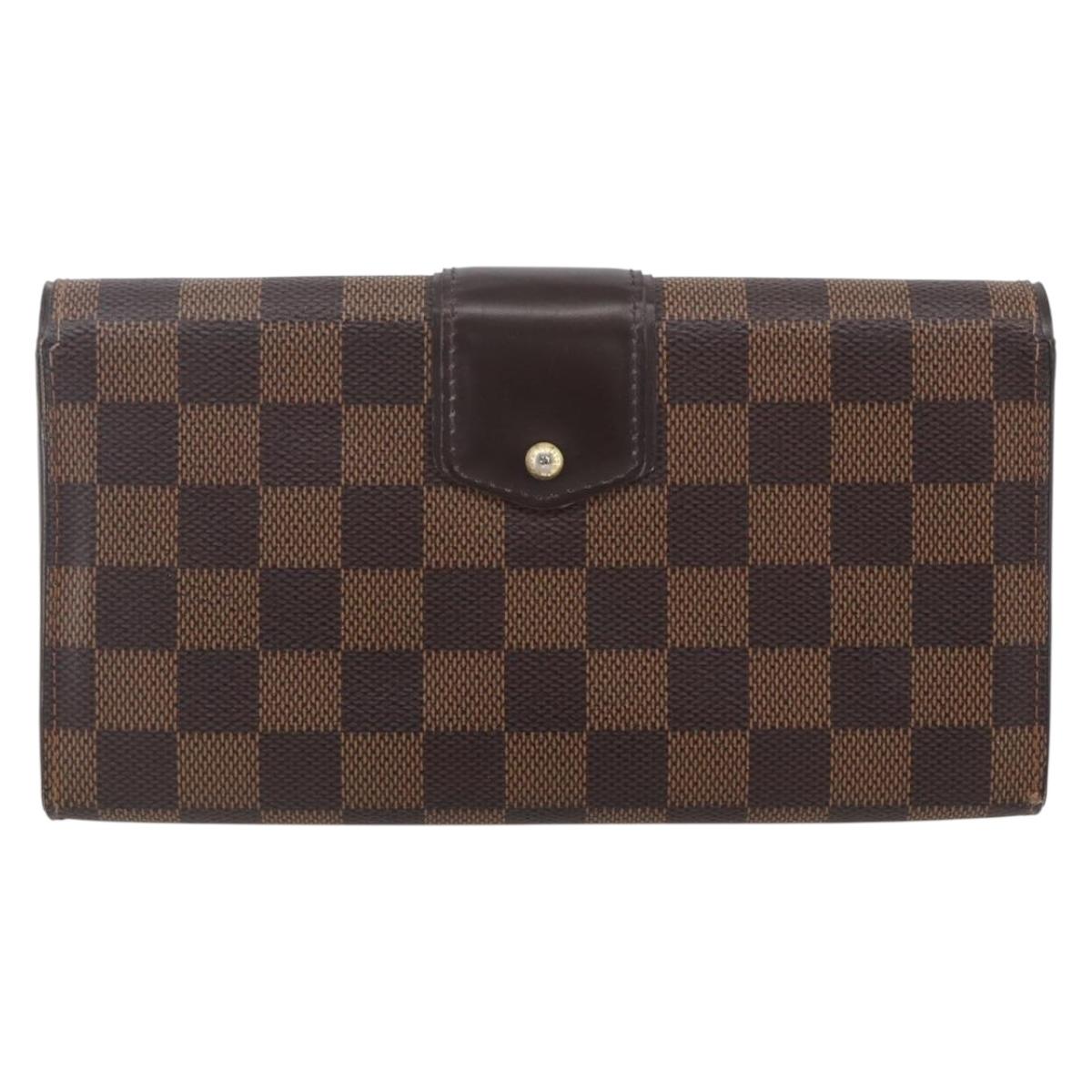 LOUIS VUITTON Damier Ebene Portefeuille Sistina Long Wallet N61747 Auth ep13090