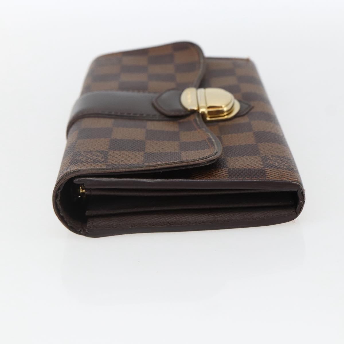 LOUIS VUITTON Damier Ebene Portefeuille Sistina Long Wallet N61747 Auth ep13090