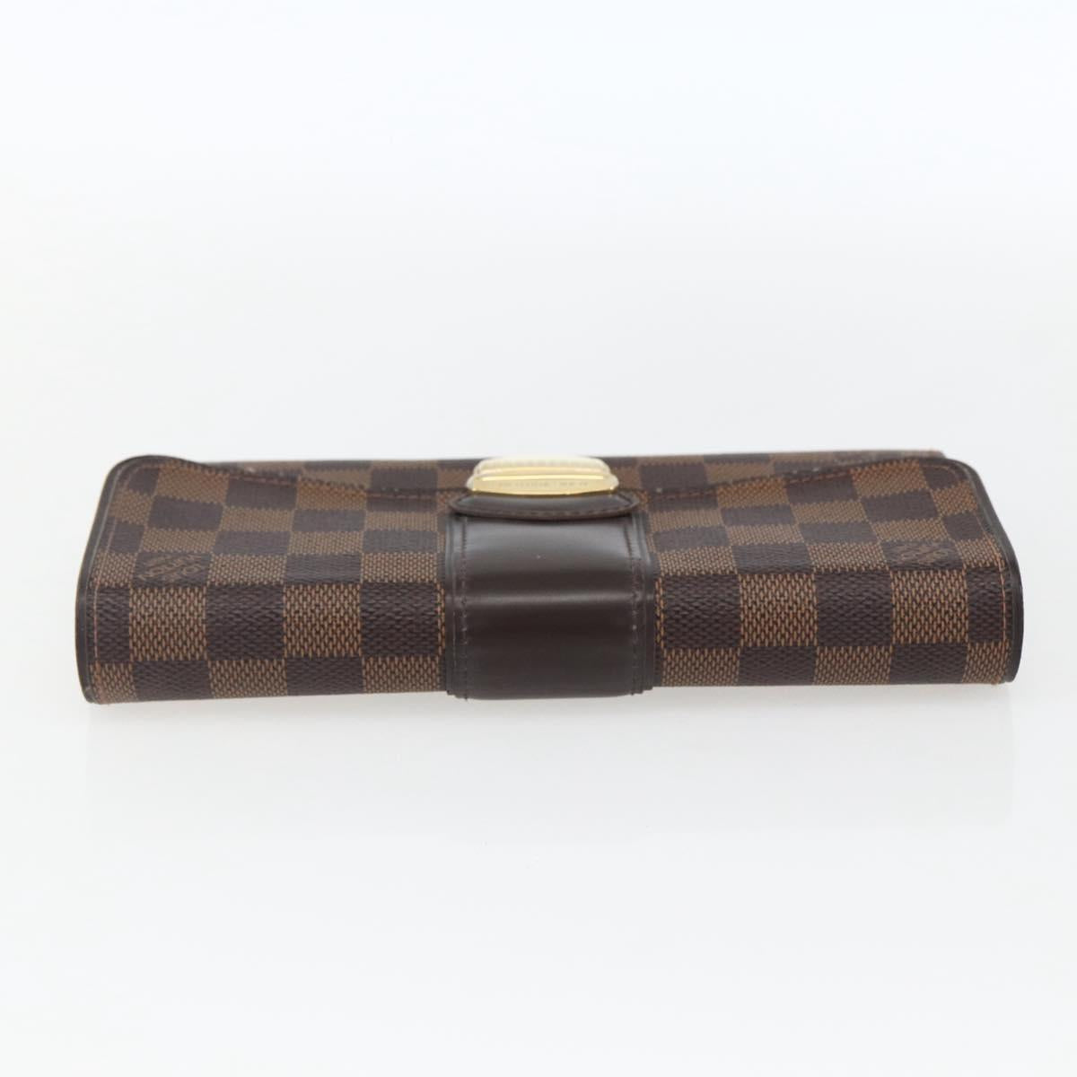 LOUIS VUITTON Damier Ebene Portefeuille Sistina Long Wallet N61747 Auth ep13090