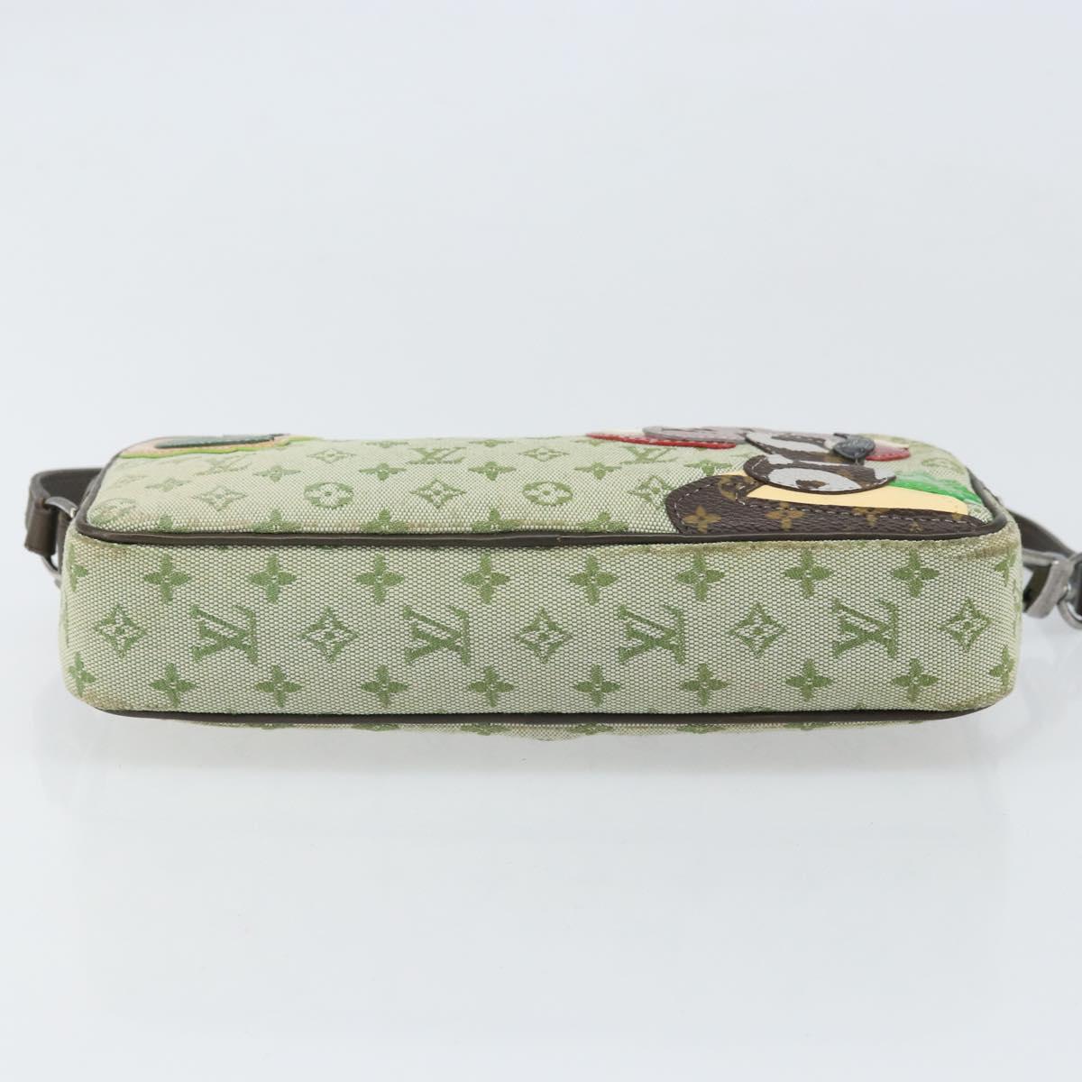 LOUIS VUITTON Mini Tale de Fe Pochette Accessory Pouch Khaki M92274 Auth ep13094