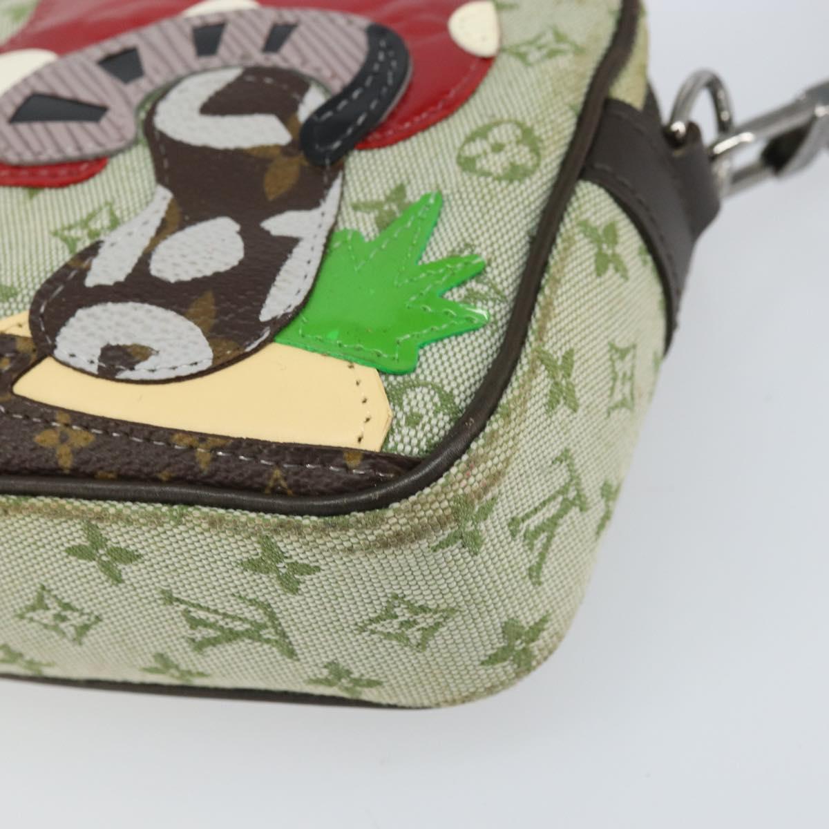 LOUIS VUITTON Mini Tale de Fe Pochette Accessory Pouch Khaki M92274 Auth ep13094