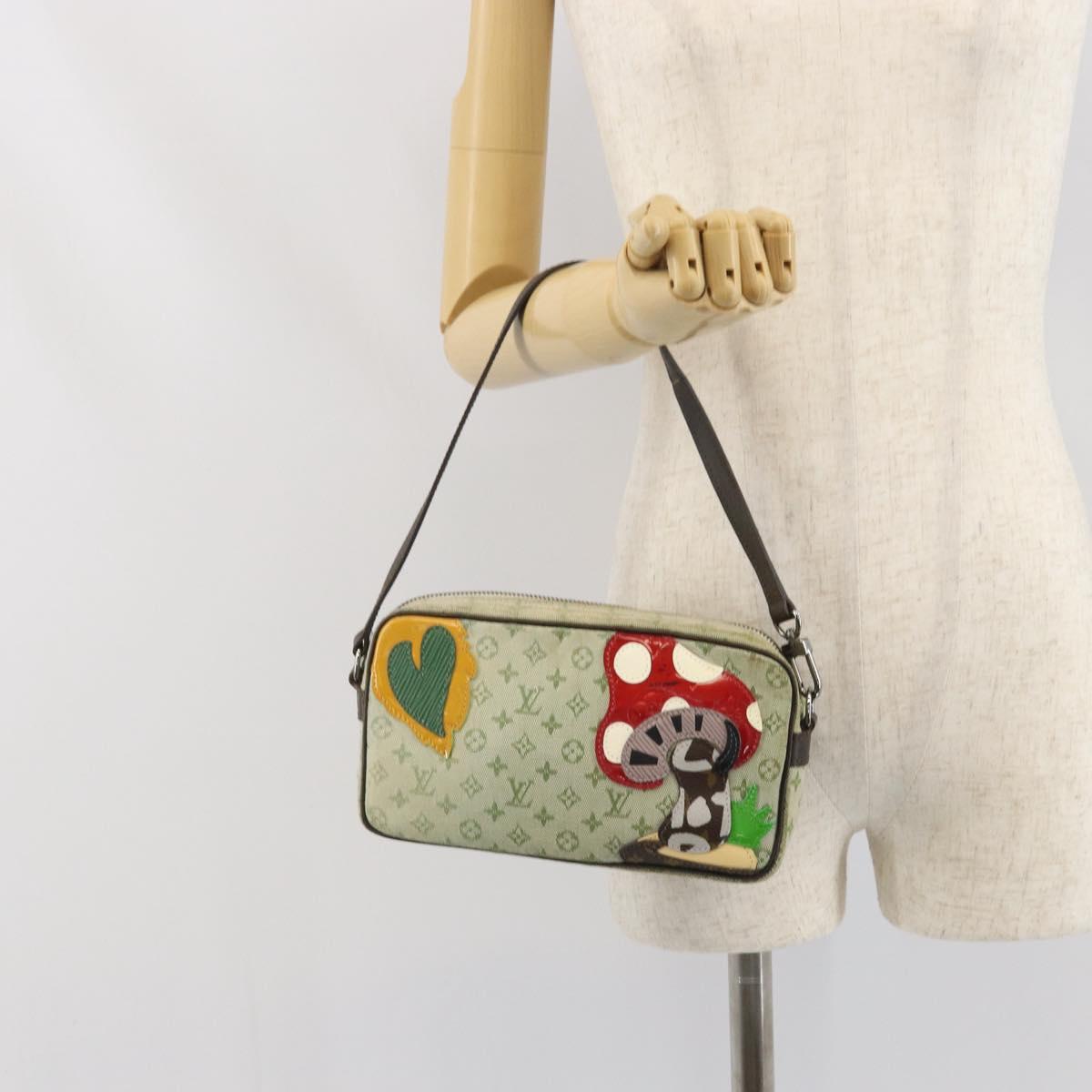 LOUIS VUITTON Mini Tale de Fe Pochette Accessory Pouch Khaki M92274 Auth ep13094