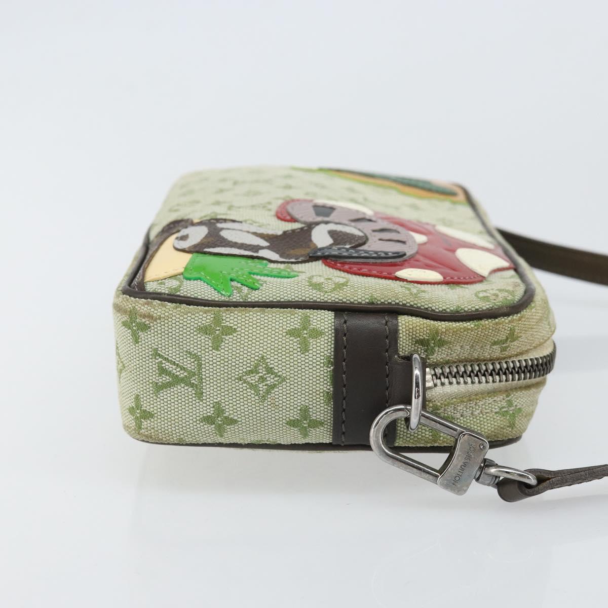 LOUIS VUITTON Mini Tale de Fe Pochette Accessory Pouch Khaki M92274 Auth ep13094
