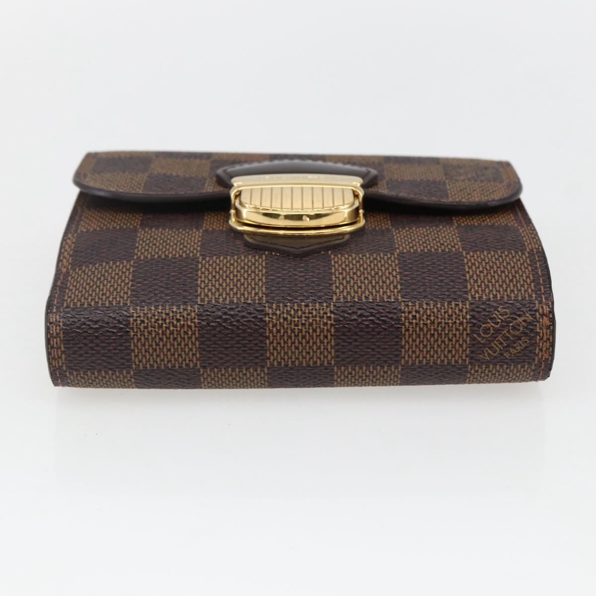 LOUIS VUITTON Damier Ebene Portefeuille Joy Bifold Wallet N60034 LV Auth ep13095