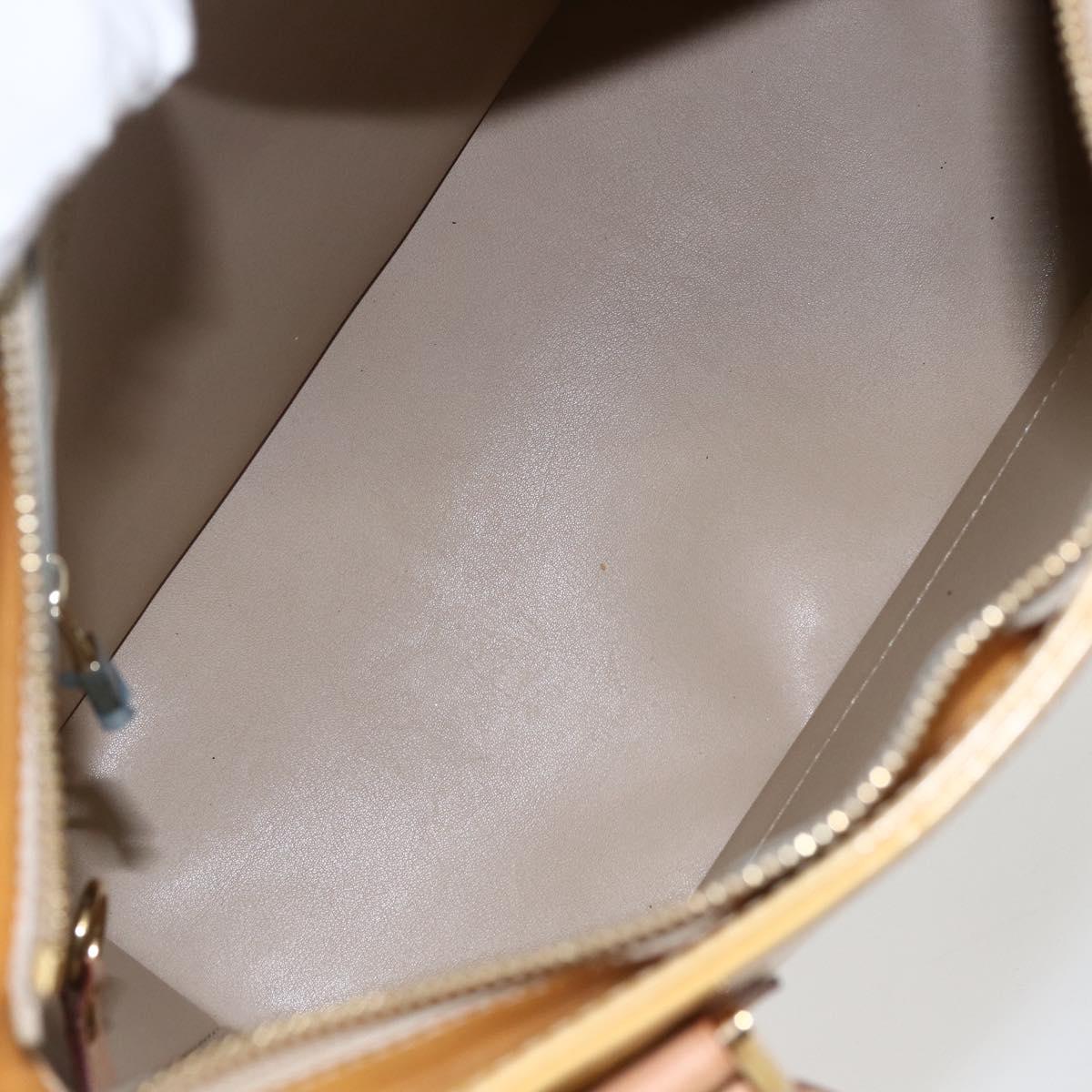 LOUIS VUITTON Monogram Vernis Houston Hand Bag Beige M91004 LV Auth ep13106